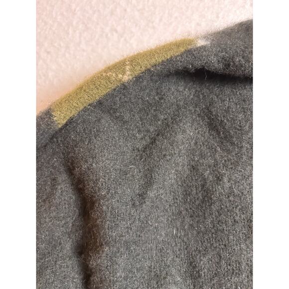 Vintage Argyle Italian Wool V Neck Sweater M No Brand Tags - Picture 8 of 8